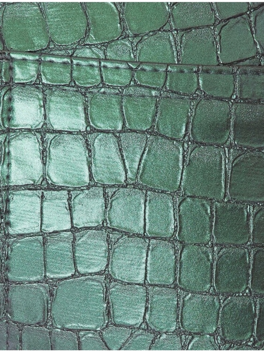 AFRM Iridescent Croc-Texture Straight Leg Pants - Green - size 26 - Picture 3 of 5
